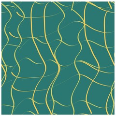 Retro illustration with abstract lines on dark background. Decor, decorative paper. Abstract light line. Seamless vector background.