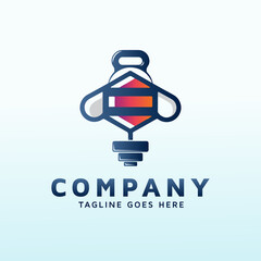 Bee Thru Restaurant logo design with fitness icon