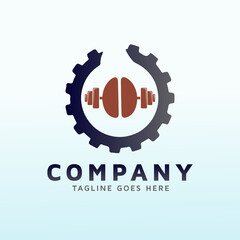 freshly roasted coffee logo design with fitness icon