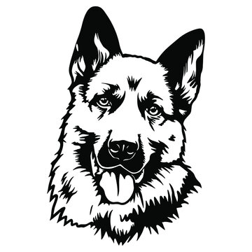 German Shepherd Ears Outline Pin On Coffee - My Dog Pitbull