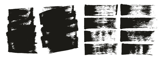 Flat Sponge Regular Artist Brush Short Background & Straight Lines Mix High Detail Abstract Vector Background Mix Set 