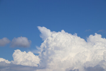 dramatic cloudy blue sky heaven air