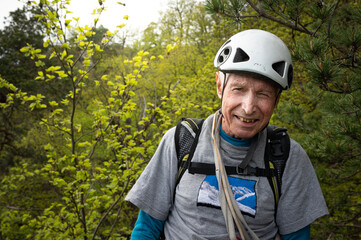 Outdoorportrait Seniorenkletterer