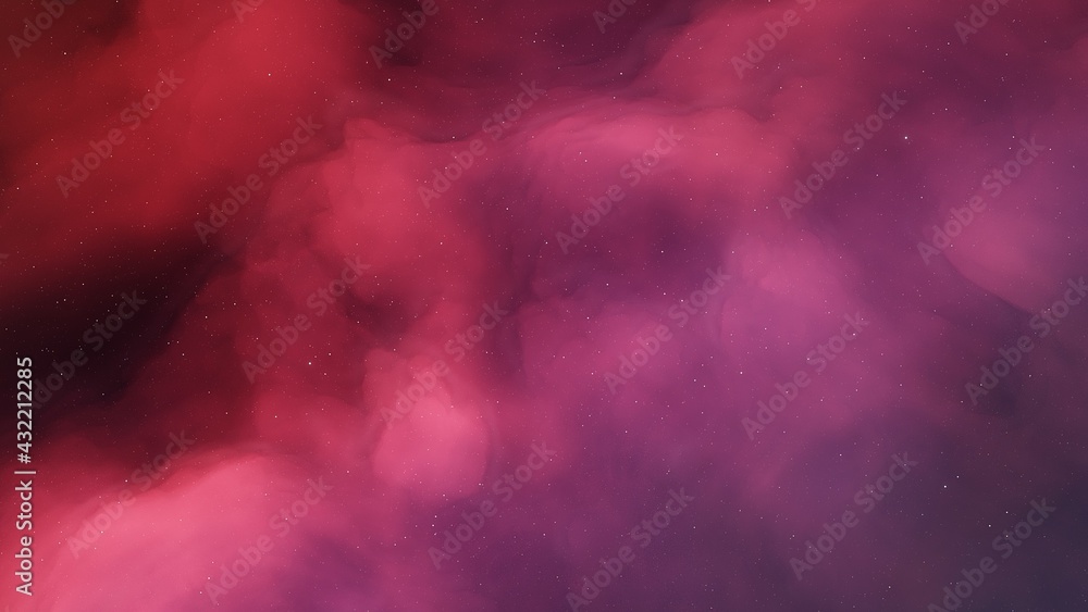Wall mural nebula gas cloud in deep outer space, abstract colorful background