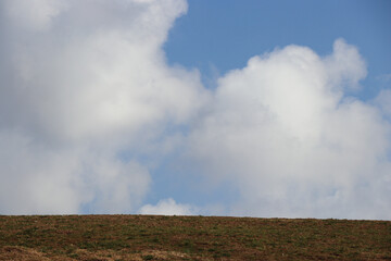 dramatic cloudy blue sky heaven air
