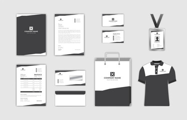 Corporate identity modern business stationery set design