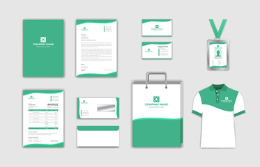 Corporate identity modern business stationery set design