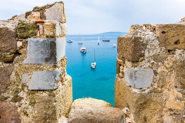 Bodrum marina view from Bodrum Castle in Turkey