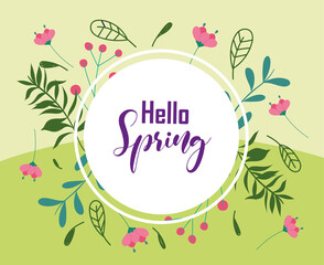 hello spring badge