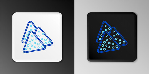 Line Nachos icon isolated on grey background. Tortilla chips or nachos tortillas. Traditional mexican fast food. Colorful outline concept. Vector