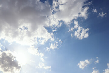 dramatic cloudy blue sky heaven air