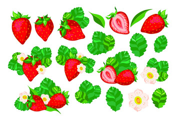 Comical strawberry seamless pattern. Stylish pattern. Strawberry.