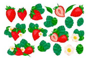 Comical strawberry seamless pattern. Stylish pattern. Strawberry.