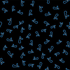 Line Car fender icon isolated seamless pattern on black background. Vector