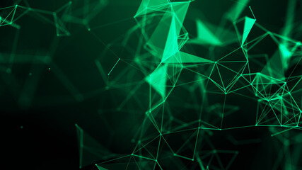 Network connection system.Background with connection dots and lines. Big data vizualization. 3d rendering. 