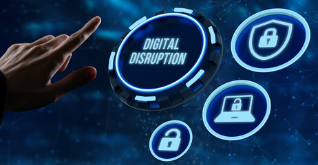 Internet, business, Technology and network concept. Cyber security data protection business...