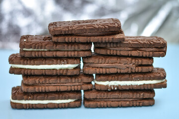 cocoa biscuits with coconut cream