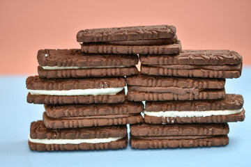 cocoa biscuits with coconut cream