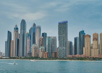 architectural landscape of the coast of the city of Dubai