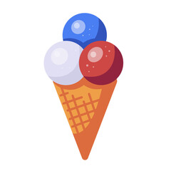 Vector cartoon illustration ice cream tube.