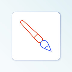 Line Paint brush icon isolated on white background. Colorful outline concept. Vector