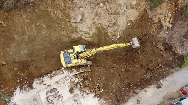 escavatore pala bulldozer lavoro scavo cantiere edile attrezzatura macchinari pala 