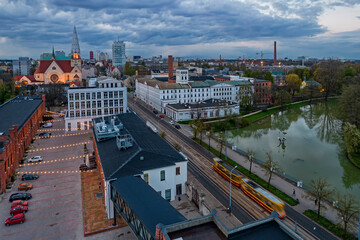 Obraz premium Biała Fabryka, Łódź, Polska. 