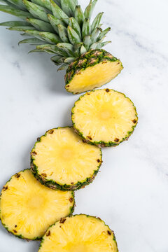 Sliced whole pineapple
