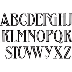 Modern Painters and Designers Alphabet Silhouette Vector