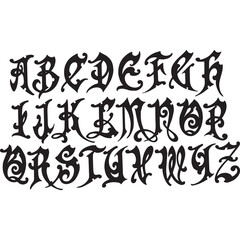 New Art Letters Silhouette Vector