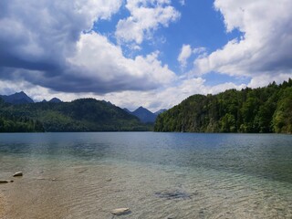 lake and mountains