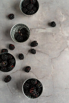 Closeup of blackberries