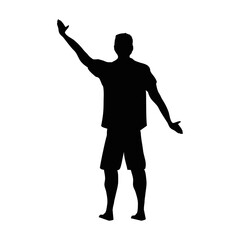 man celebrating silhouette