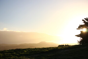 Levée de soleil et ombres