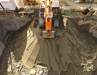 Excavator at a Construction Site