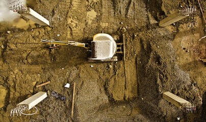 Excavator at a Construction Site