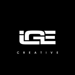 Fototapeta premium IGE Letter Initial Logo Design Template Vector Illustration