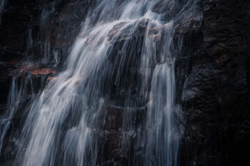 Obraz na płótnie Canvas Amazing photo of nordic waterfall in Quebec, Canada