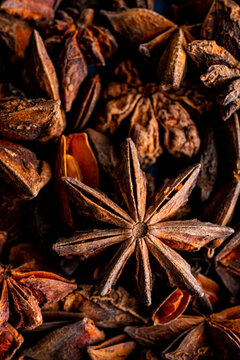 Closeup of star anise 