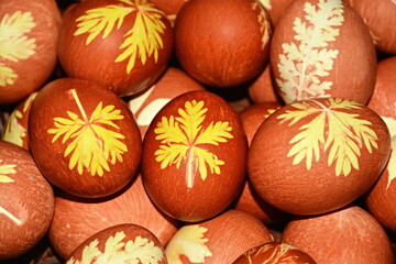 Obraz na płótnie Canvas Spring, Easter painted eggs 