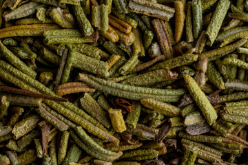 Closeup of dried marjoram