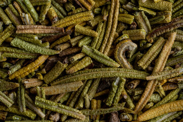 Closeup of dried marjoram