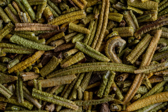 Closeup of dried marjoram