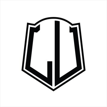 recommend clip art: LU Logo monogram with shield shape outline design template