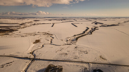 aerial photos of early spring in the Penza region