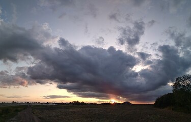 sunset in the mountains