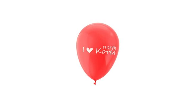 North Korea Independence Day, National Day Celebration Balloon with Luma Matte and Green Screen.