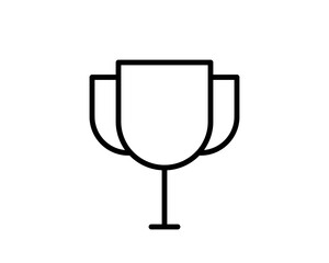 Winner, cup icon suitable for info graphics, websites and print media and interfaces. Line vector icon.