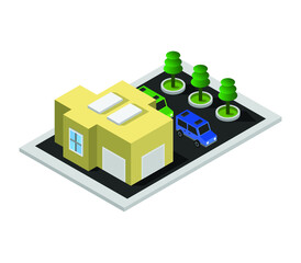 Isometric garage