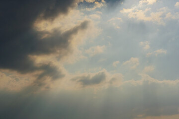 Beautiful calm cloudy sky background. Nature wall paper
